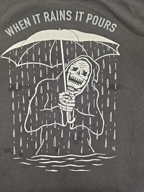 Lurking Class When It Rains It Pours Skeleton Tee•Medium• Black
